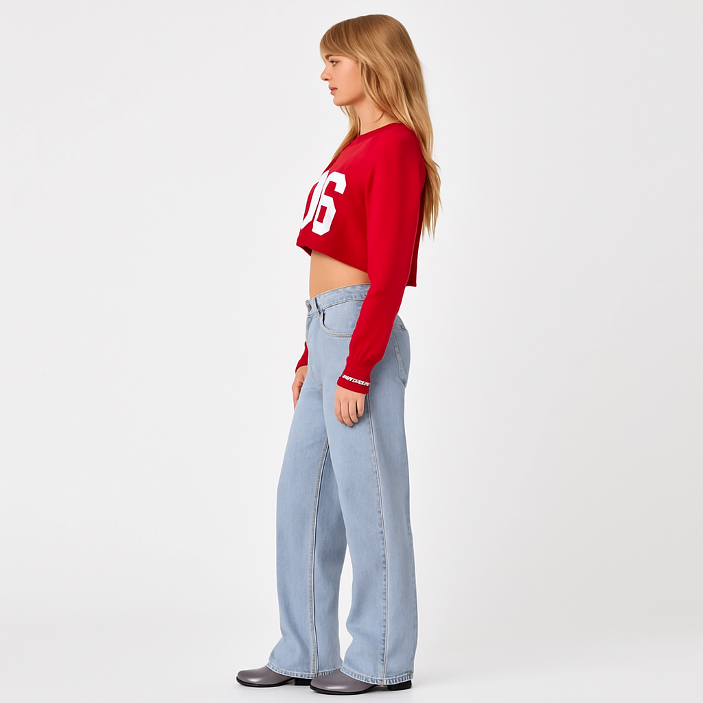 Washed Low Rise Jeans
