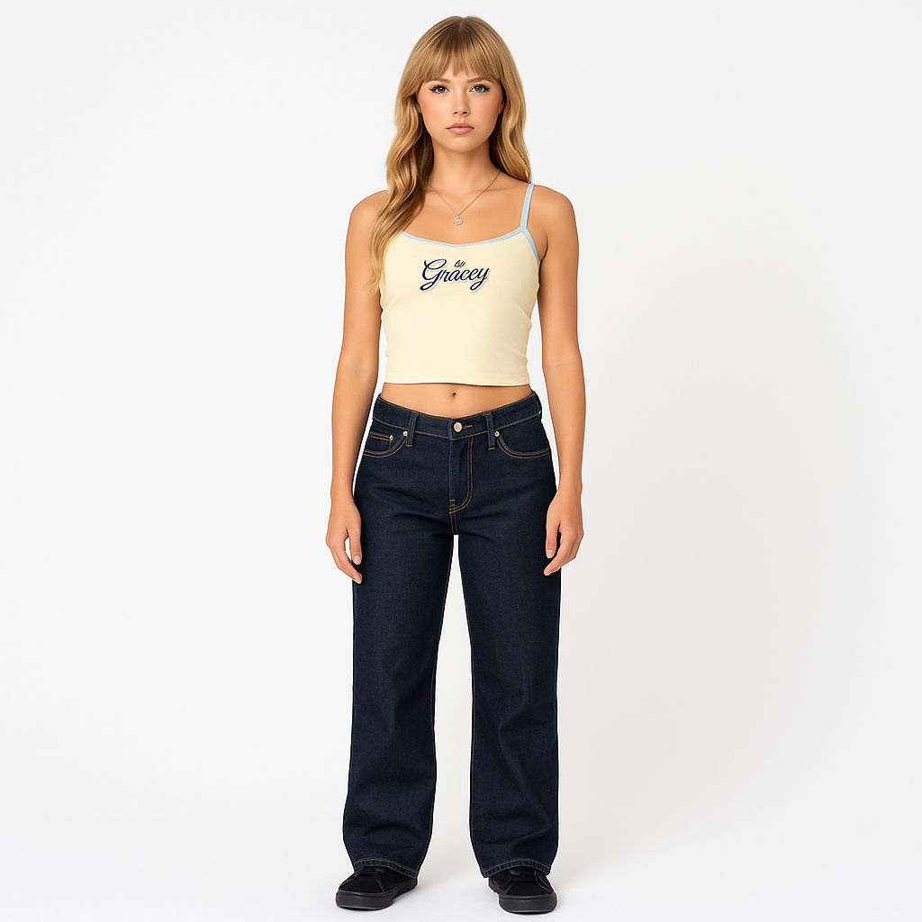 Washed Low Rise Jeans