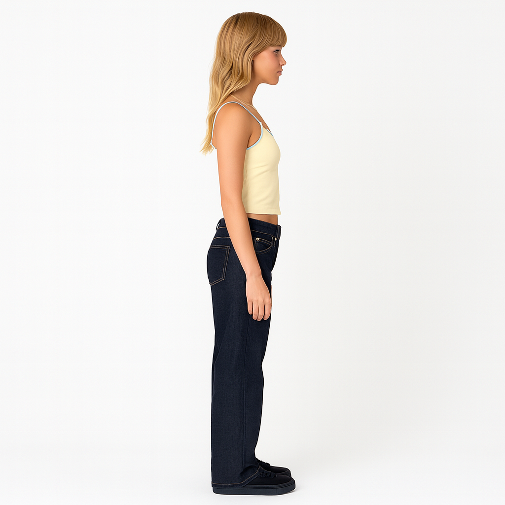 Washed Low Rise Jeans