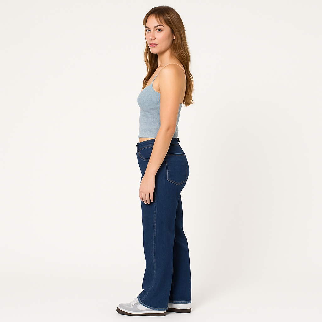 Washed Low Rise Jeans