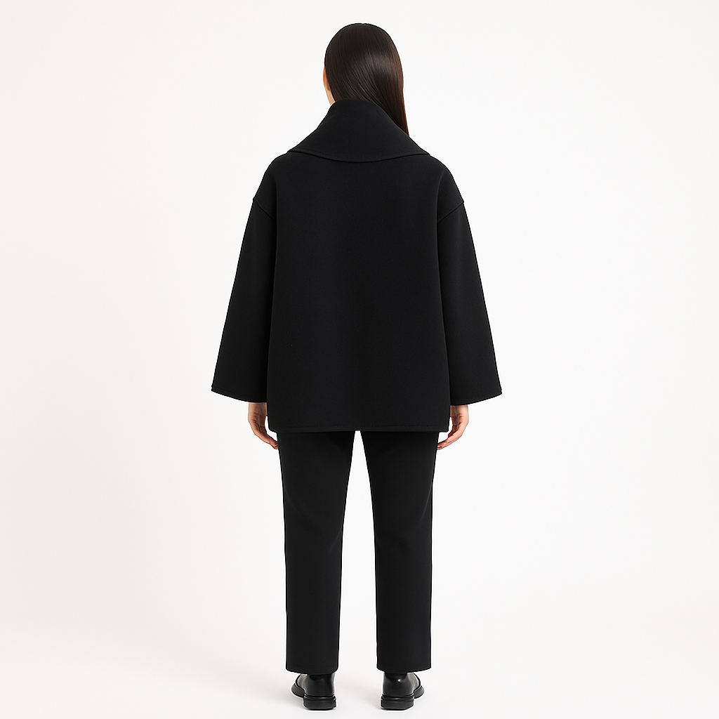 Elegant Women’s Coat with Scarf